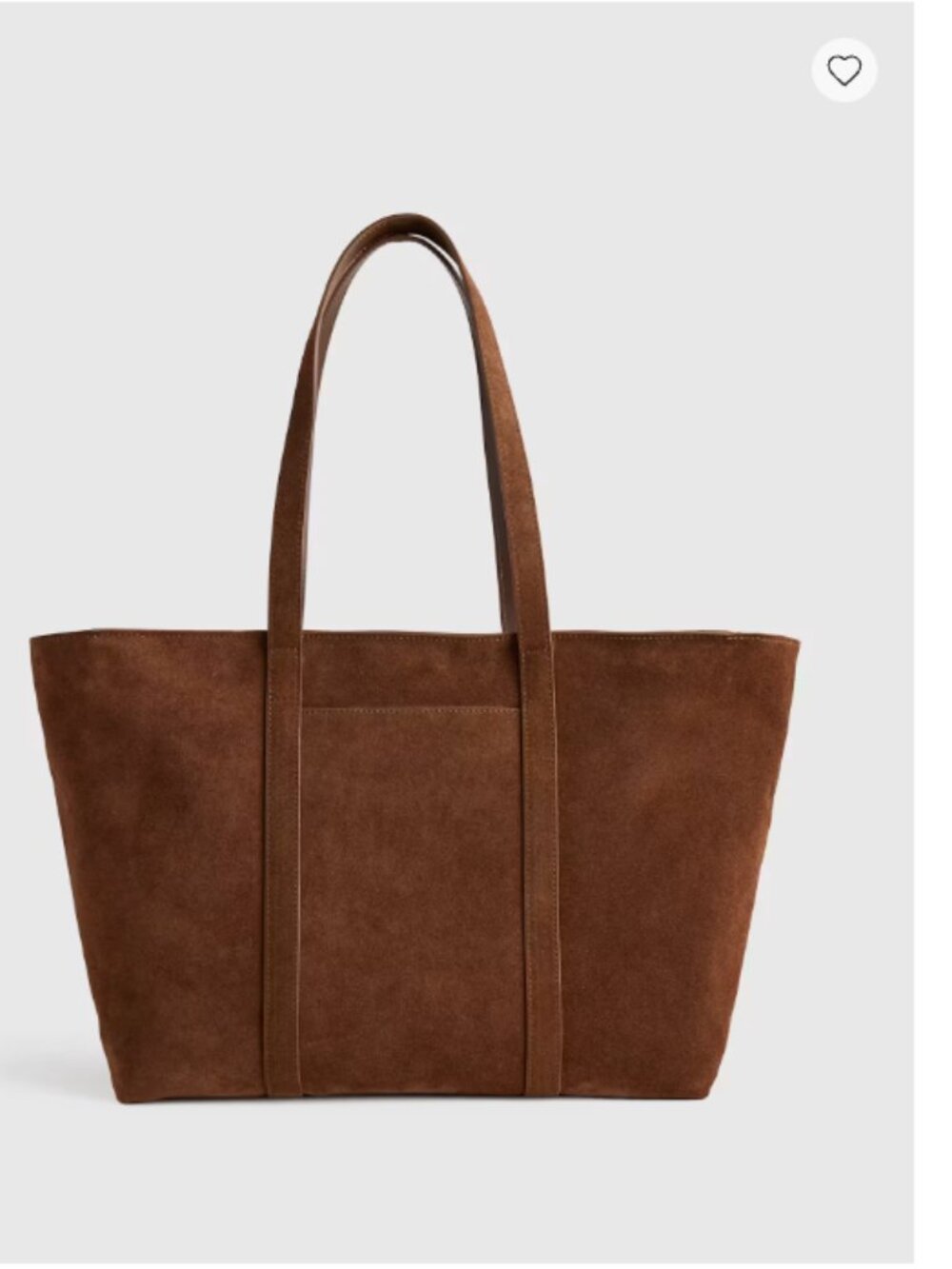 NWOT Quince Italian Suede Everyday Tote | Chocolate Brown | MSRP $188
